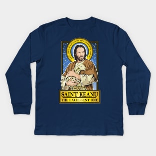 Saint Keanu Kids Long Sleeve T-Shirt